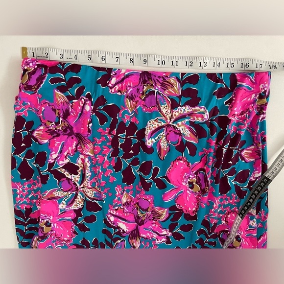 LILLY PULITZER NESSI MAXI SET BLUE RHAPSODY ORCHID YOU NOT LONG SLEEVE XL - Picture 10 of 15